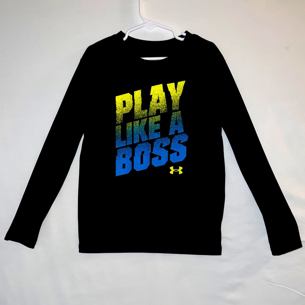 Under Armour "Play Like A Boss" Graphic Tee Size 7